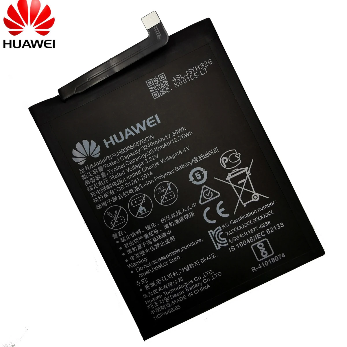  - 100% Original Battery HB356687ECW For Huawei Nova 2Plus 2i 2S 3i 4e Huawei P30 Lite Mate SE G10 Mate 10 Lite Honor 7X / 9i