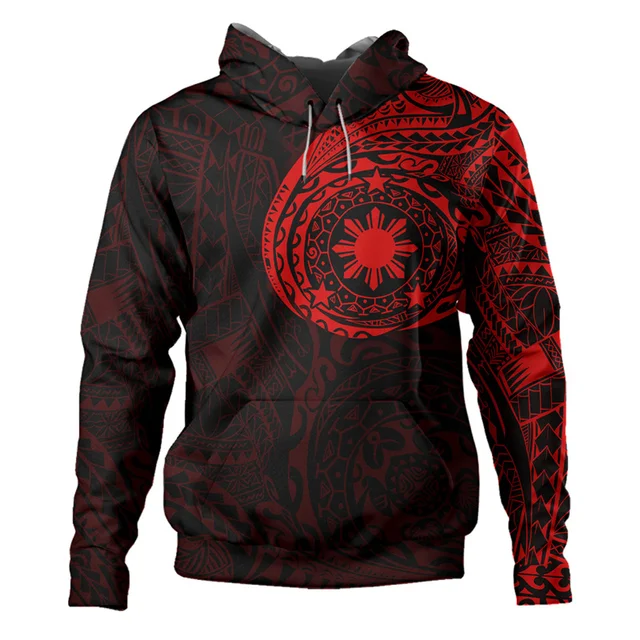 Philippines Filipinos Polynesian Sun Tribal Printing Hoodies For Men and Kid Cool Clothing 6