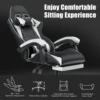 Gaming Chair with Footrest Gamer Chairs Ergonomic with Lumbar Cushion Headrest Gaming Chair Height Adjustable Computer Chair 2