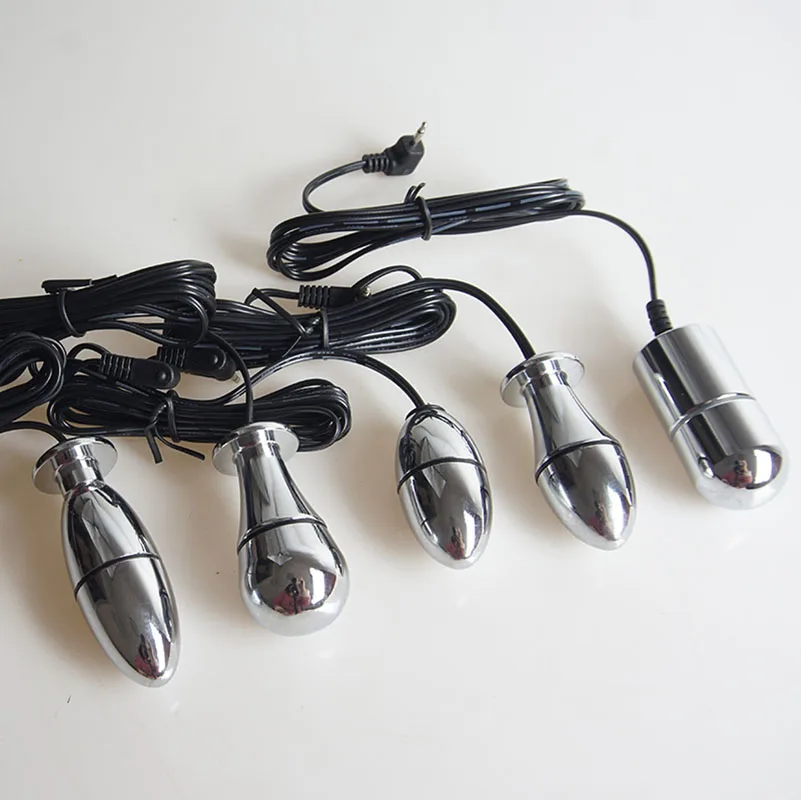 Electro Shock Anal Butt Plugs Electroshock Electrosex Electric Shocker Jump Eggs Estim E stim Dildo Vibrator BDSM Sex Toys Electro Sex Toys Electric Sex Toys