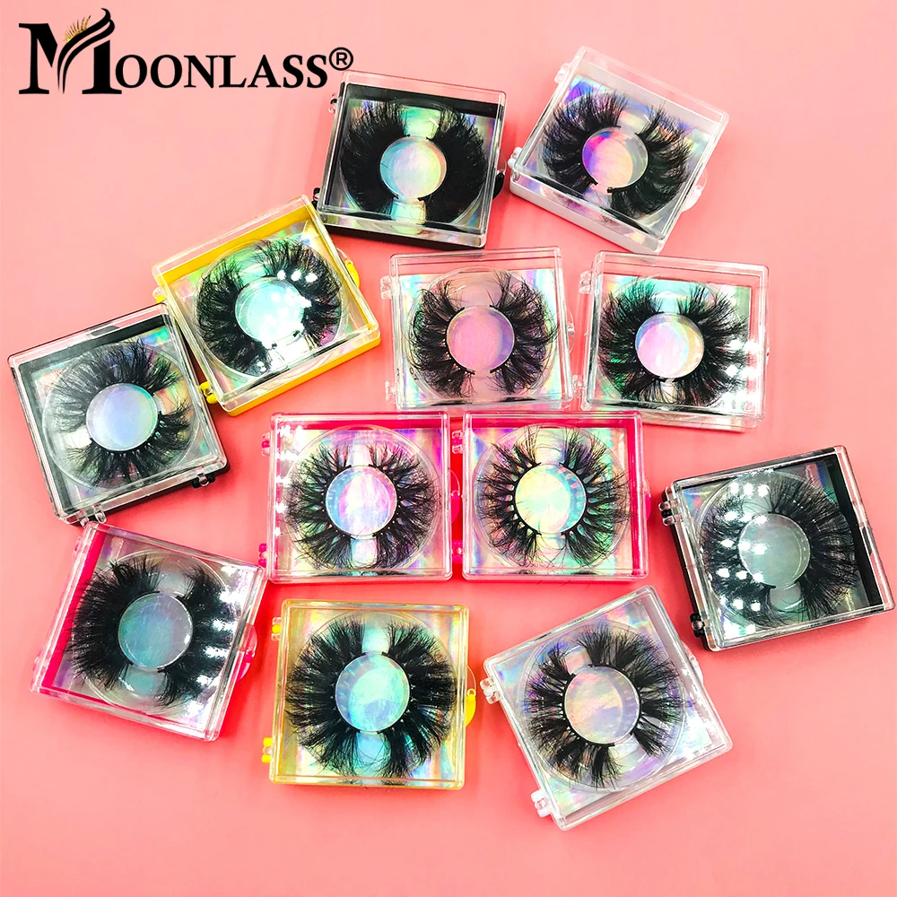 

Wholesale 5D 22-25MM Messy Natural Soft Mink Lashes Extension 3D 8D Fluffy Dramatic Thick False Eyelashes Boxes Packaging Makeup