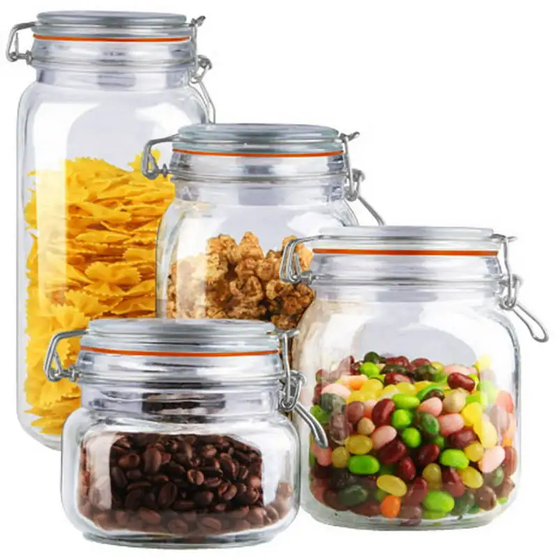

Piece Glass Canister Set, Clear