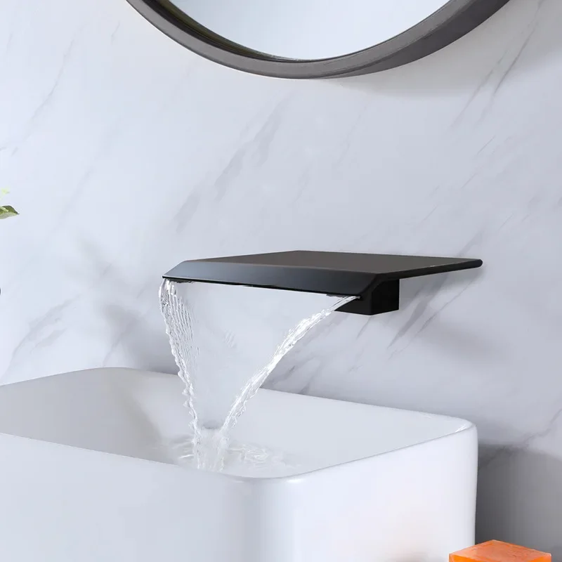 

Face Basin Faucet Washbasin Cold and Hot Concealed Into Wall Waterfall Faucet Outlet Fittings Bathroom Faucets grifos de cocina