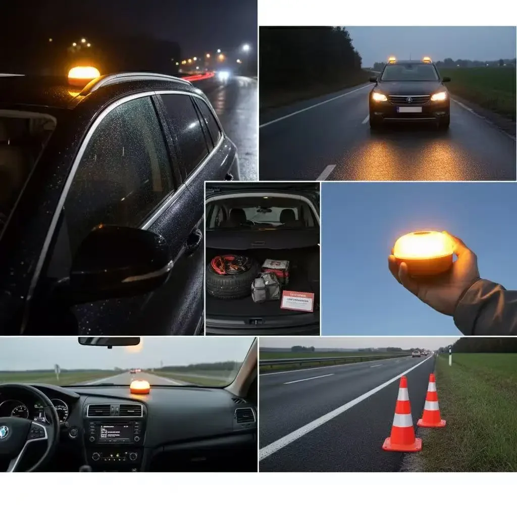 Compact Magnetic LED Emergency Strobe Warning Light