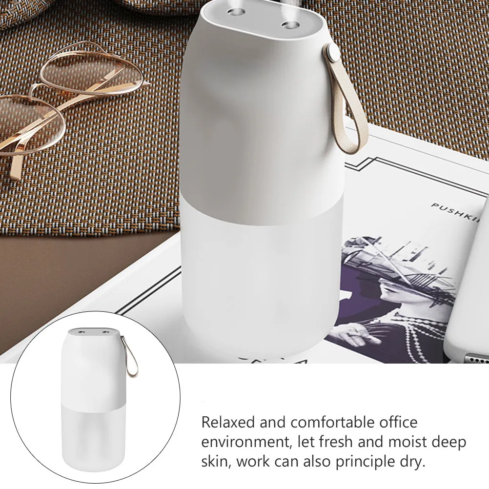 1세트 배터리 듀얼 스프레이 미니 가습기 휴대용 데스크탑 USB 충전 아로마 디퓨저 에센셜 오일 공기청정기 조용한 사무실용
