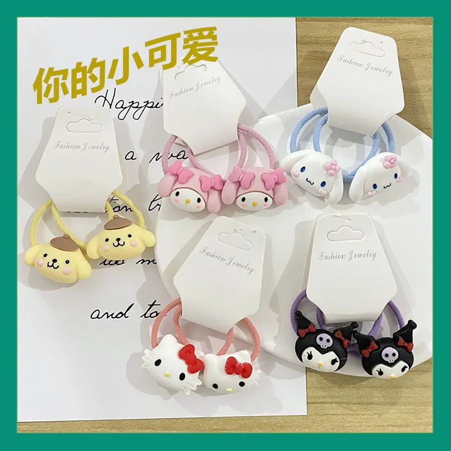 

Creative cartoon new My melody Cinnamoroll Kuromi rubber band hair band children's headband baby does not hurt hair accessories