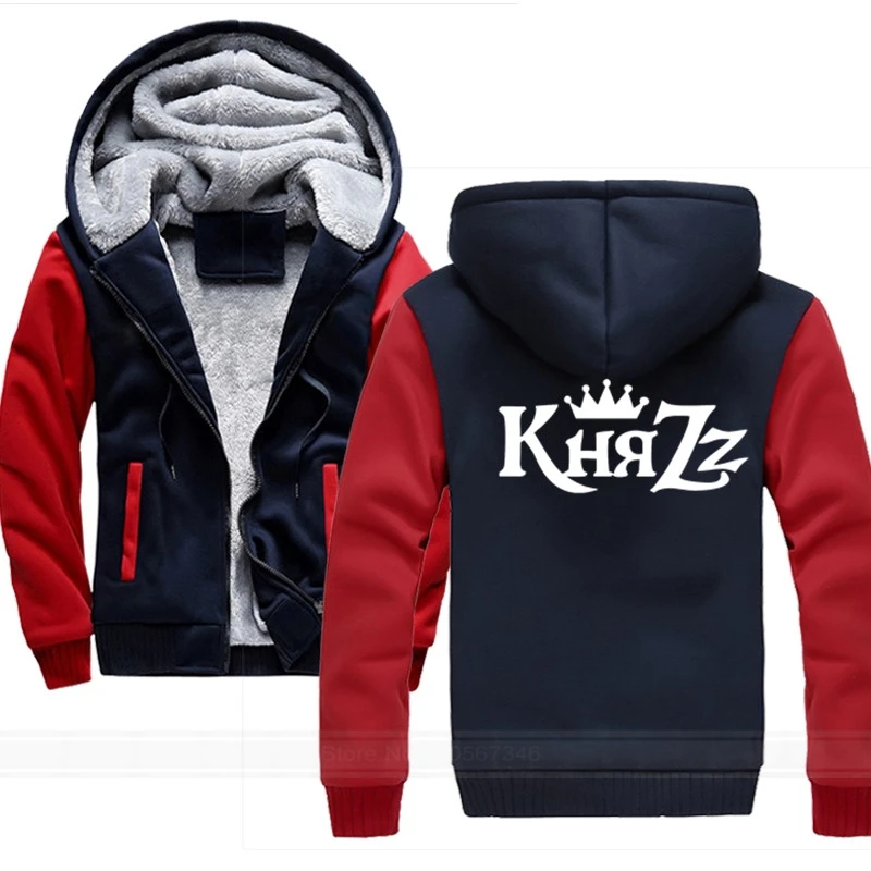 

Men New FashionPrince Crown Hoodie Sweatshirt Winter Warm Fleece Thick Zipper Hooded Hoodies Jackets Hoody Male Plus Size 5XL