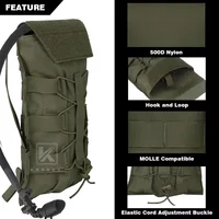 KRYDEX 500D Tactical 50 oz Hydration Carrier MOLLE Pouch Modular 1.5L Water Bladder Bag Pack Hunting Outdoor Hiking Accessories 2