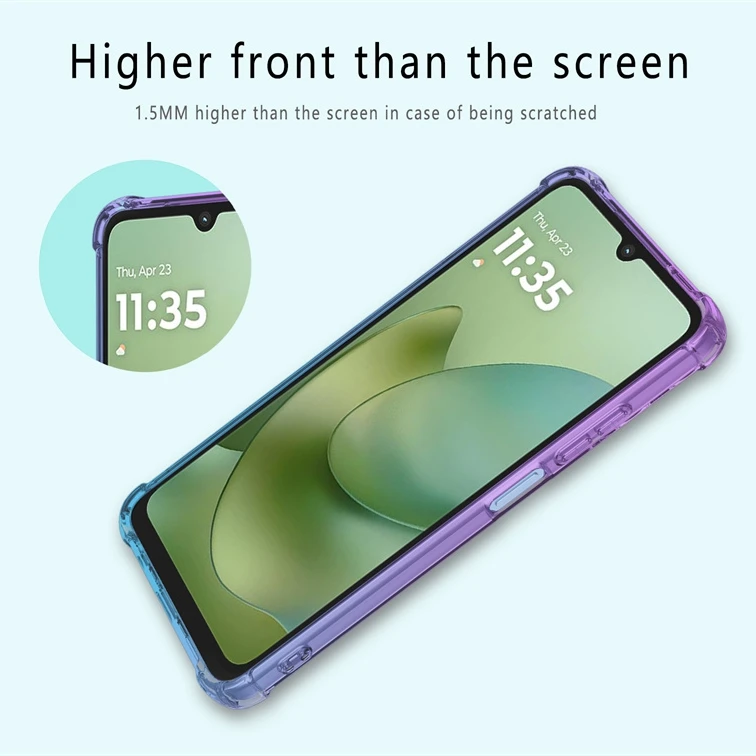 Gradient Airbag Shockproof TPU Protective Case Cover