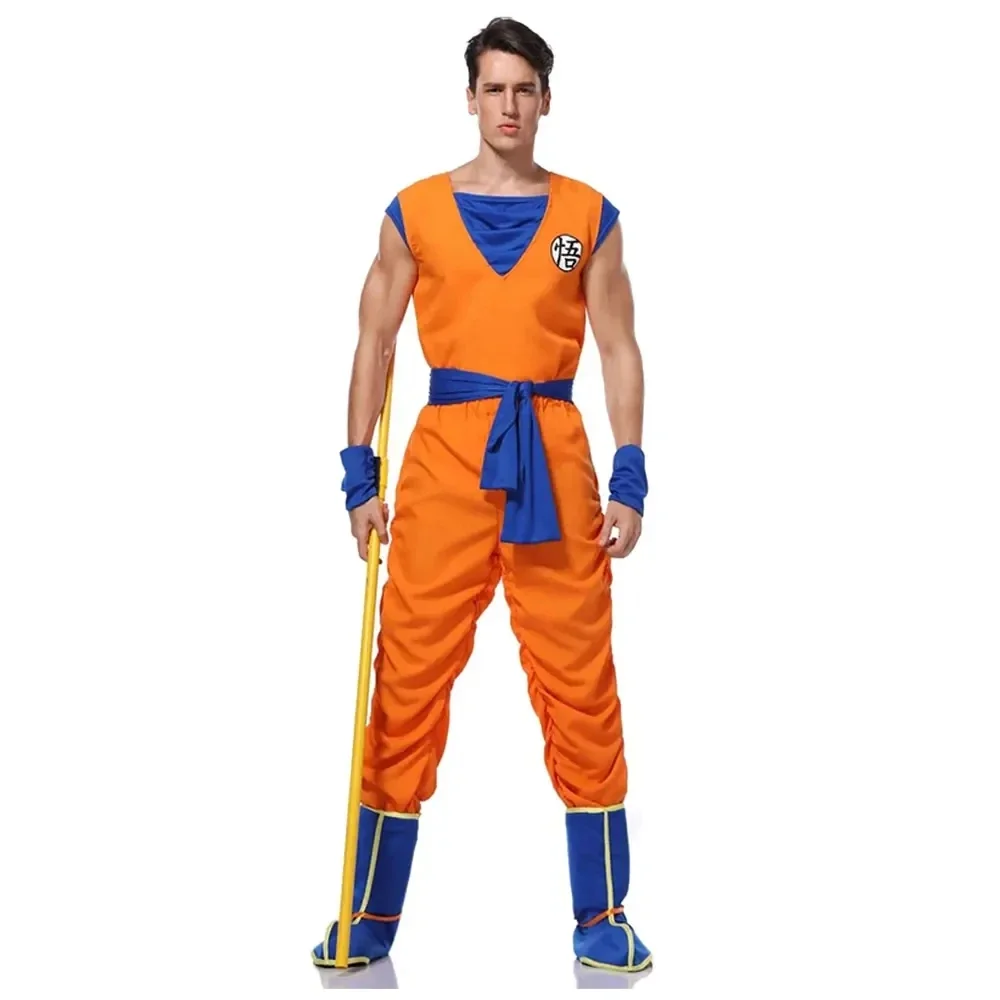 Halloween Japanese anime Adult Suits Son Goku Cosplay Costume Anime Superheroe Role Play Dress Up