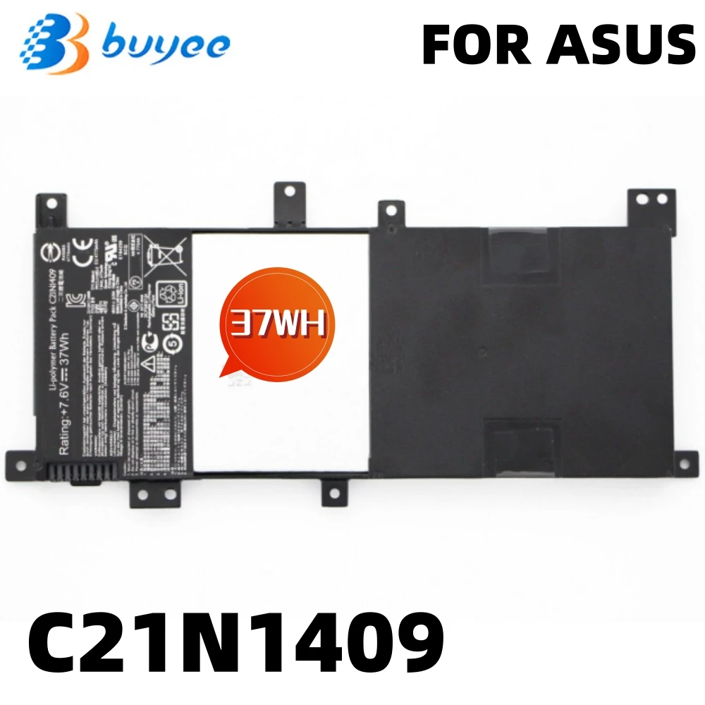 

NEW 7.6V 37WH C21N1409 Laptop Battery For Asus X455LB X455LN X455LF X455LJ VM490 VM490L R454LN A455LB Series Notebook