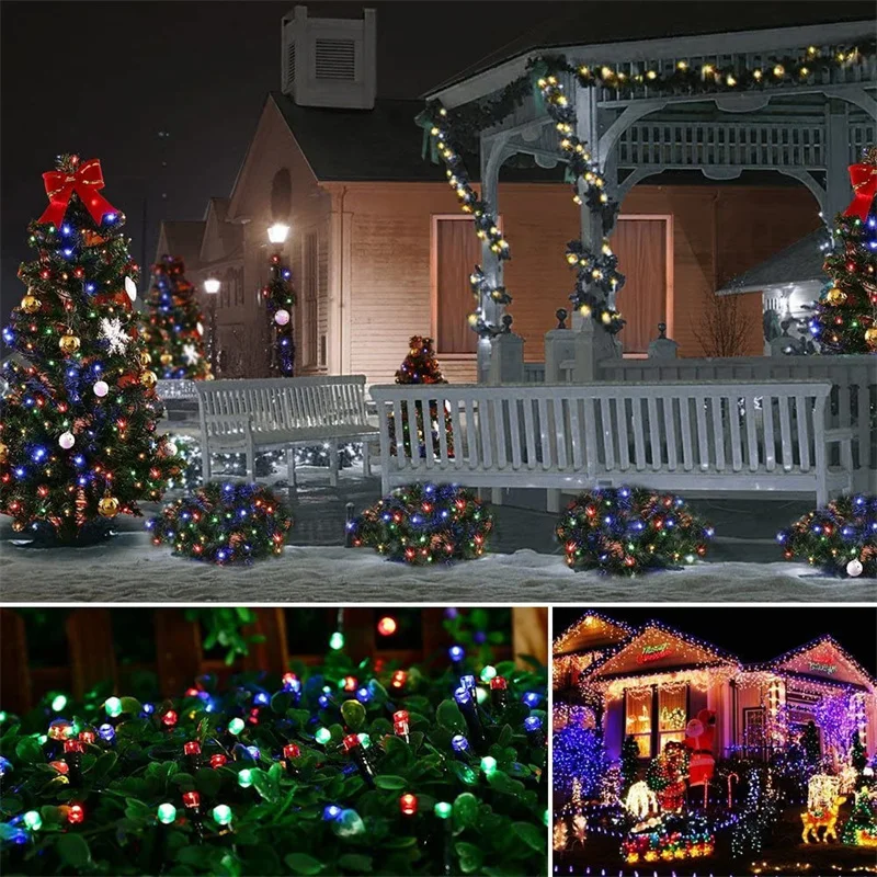 Solar-Powered Outdoor LED Fairy Lights – 8-Mode Waterproof Decorative Lighting