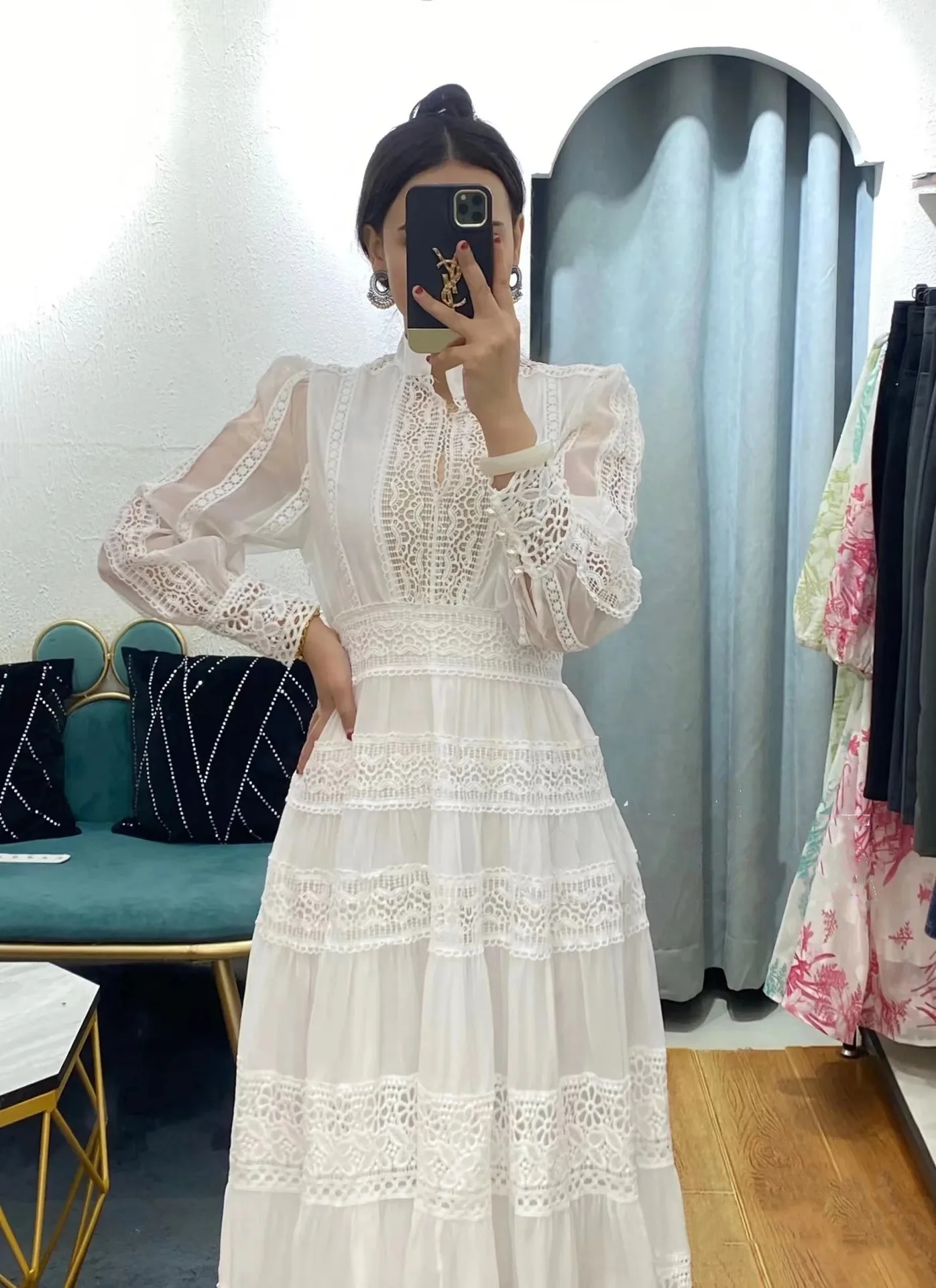Elegant long dress european style