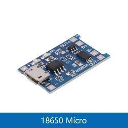Universal Dual - Current Lithium Battery Charger Module with Micro USB and Type - C Input (18650 MICRO USB)
