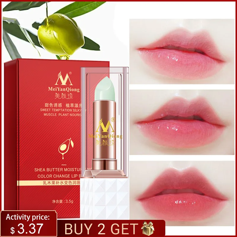Shea Butter Moisturizing Color Change Lip Balm Skin Care Anti Aging Makeup Lip Care Beauty
