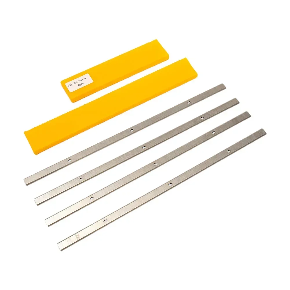 4Pcs 330mm HSS Wood Planer Blade 330x12x1.5mm For DH330 DH316 Double Edge Electric Planer Woodworking Machinery Parts