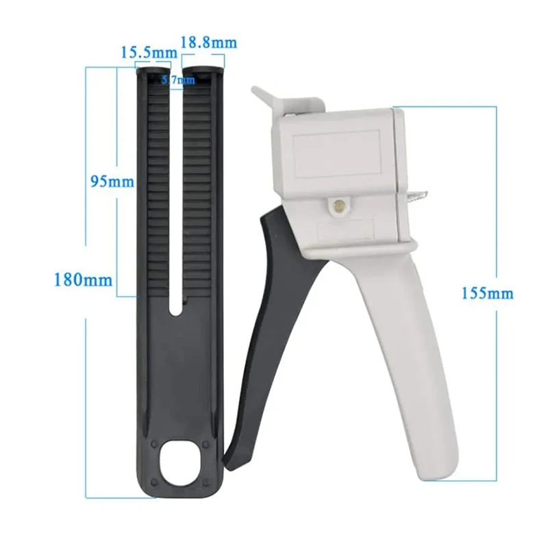 Epoxy Adhesive Dispensing Gun Epoxy resin AB Glue caulking Gun 50 ML 2:1 & 1:1 Universal Manual Dispense mixing Gun Adhesive bonding extrusion tool