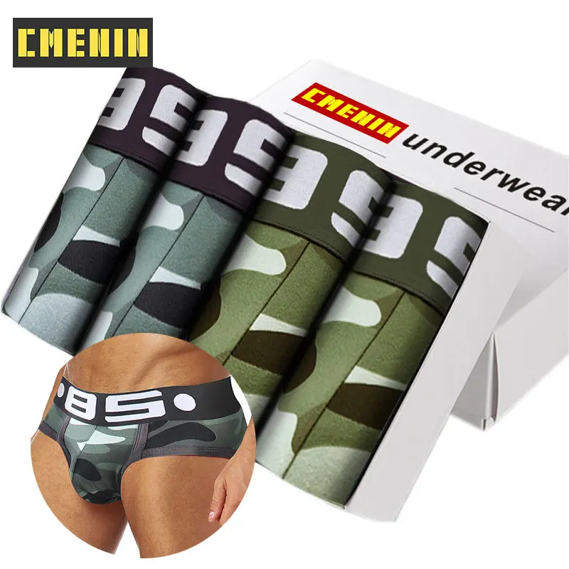 

CMENIN 4Pcs/Lot Sexy Underwear Men Briefs Cuecas Men Bikini Slip Homme Man Underpants Brief Men Pouch Gay 2021 New Style