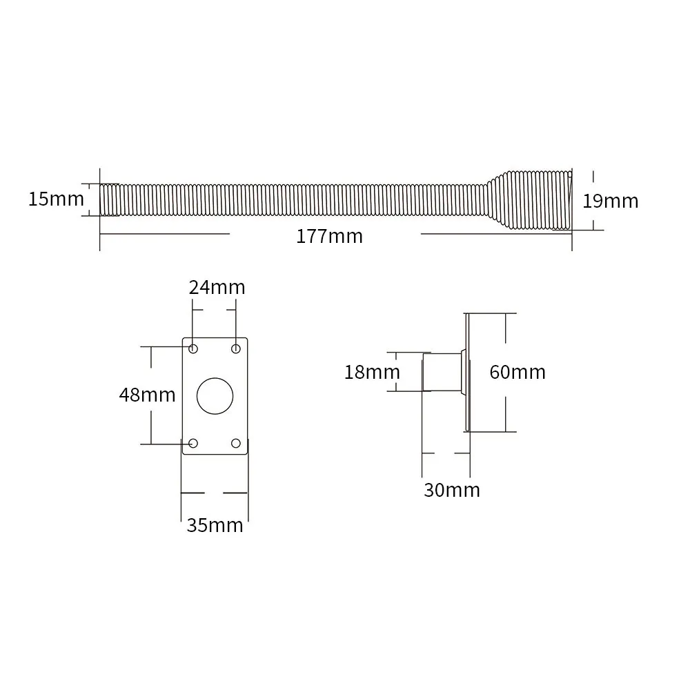 Metal Wire Pipe Springe Sleeve Cable Protector Door Loop Expose Mounting Protect