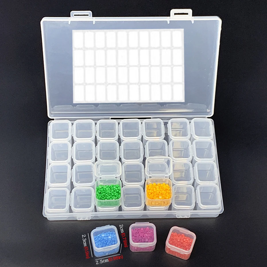 Cell Storage Box Diamond Art Case 21.1*17.5*2.7CM 56 Containers Accessories