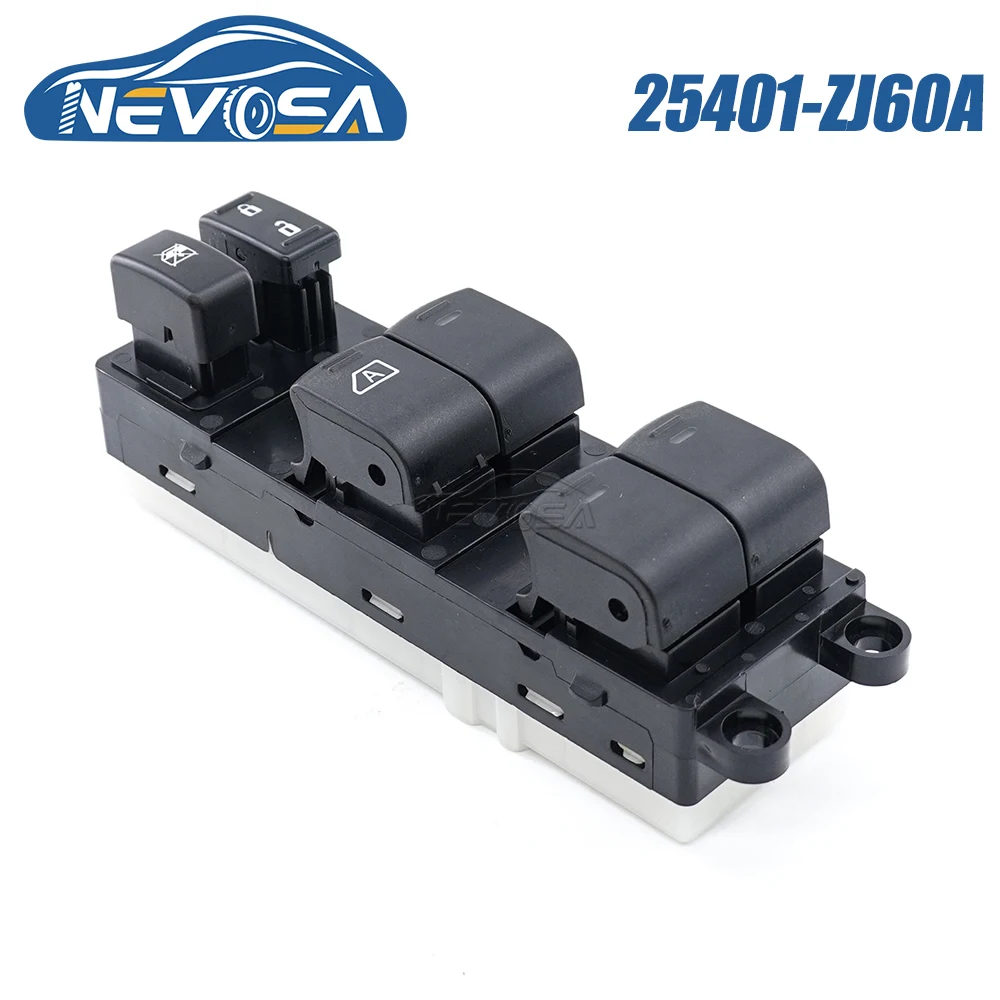 

NEVOSA 25401-ZJ60A For Nissan Pathfinder 2005 2007 Sentra 2008 2012 Car Driver Side Window Control Switch Lock Button 14+3Pins