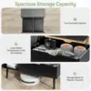 Lift Top Coffee Tables for Living Room, Small Modern Wooden Center Tables with Storage Shelf and Hidden Compartment 5