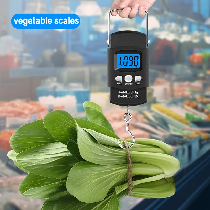 50kg/10g Portable Electronic Scale LCD Digital Display Hand Scale
