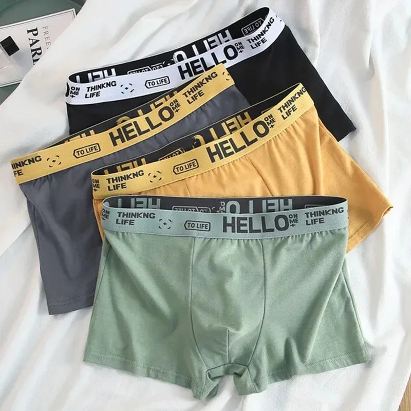 4pcs Men's Underwear Boxer Men's Underwear Man Panties Boxers Sexy Breathable BoxerShorts Male Comfortable Underpants L-4XL