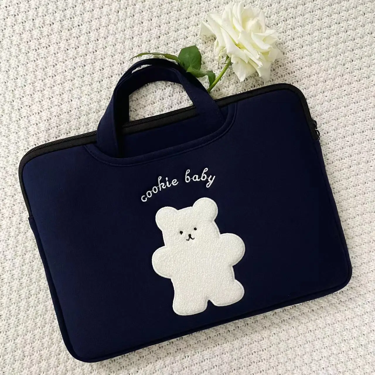 Bolsa Bonito do Computador do Urso Bolsa Macio do Forro para o Macbook Air 13.3 Lenovo Huawei hp Portátil Malote da Caixa da Tabuleta 13 14 15.6 - Imagem 5