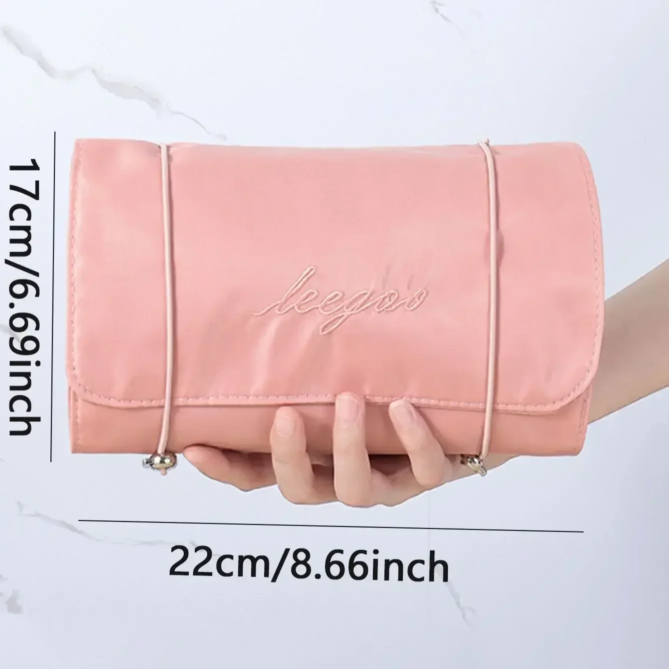 4 In 1 Detachable Makeup Bag Women Zipper Mesh Large Capacity Cosmetics Pouch Foldable Portable Travel Wash Storage Bag