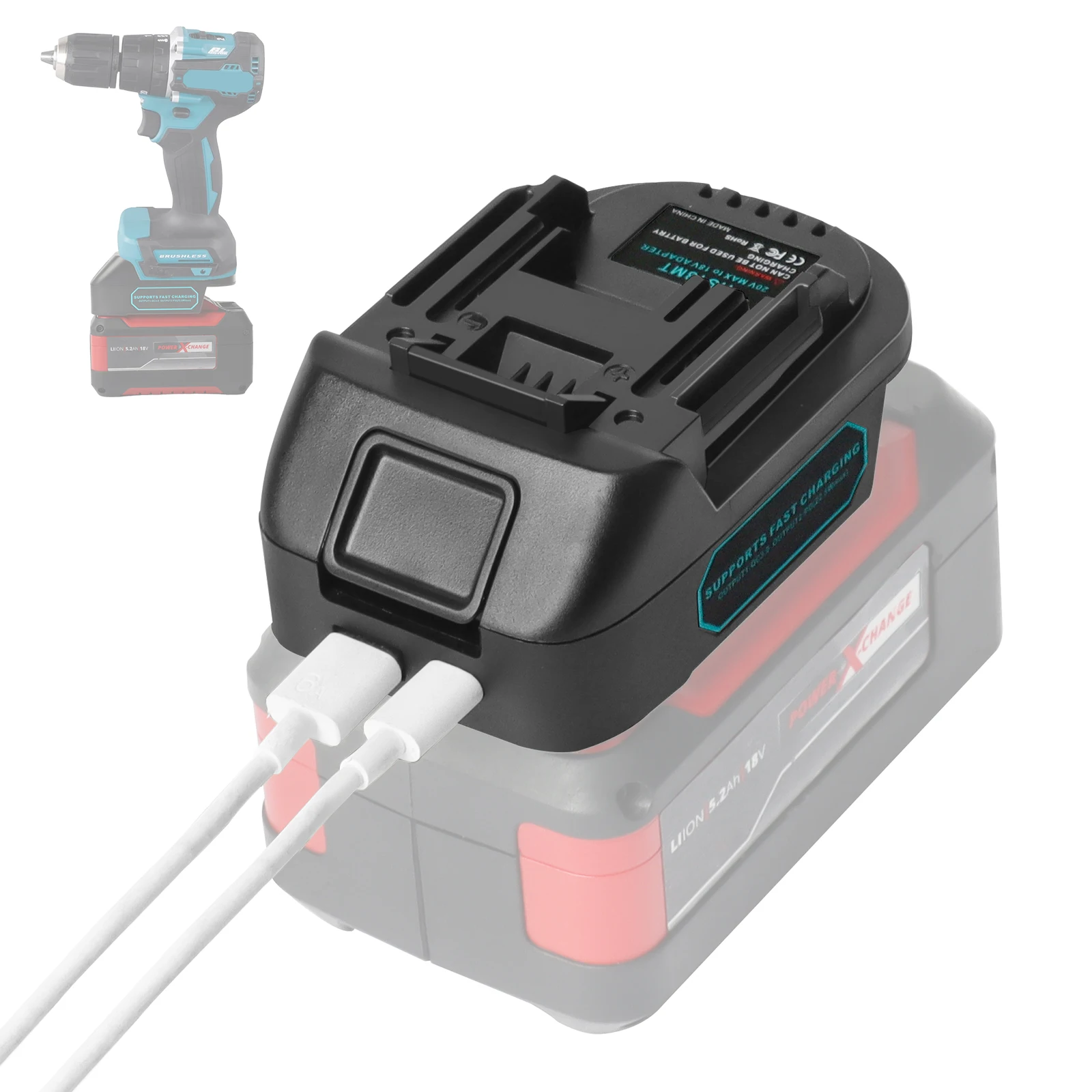 Adaptor for Einhell X Chang Ozito 18V battery to makita 18V tool LXT use (adaptor only) Adaptor for Einhell X Chang Ozito 18V battery to makita 18V tool LXT use (adaptor only)