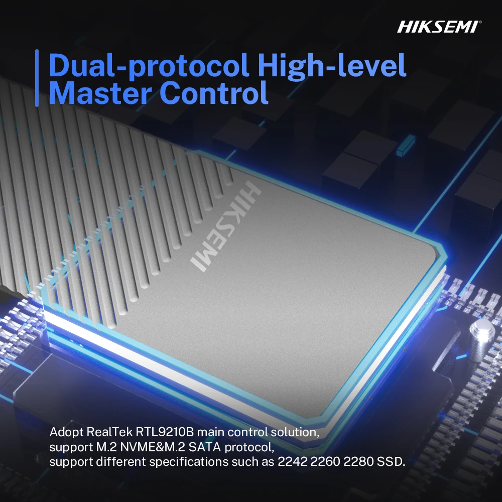 HIKSEMI MD202 M.2 SSD Enclosure For NVME & M.2 SATA Type C to USB3.2 Drive Case Protocol For 2230/2242/2260/2280 Hard Disk Case