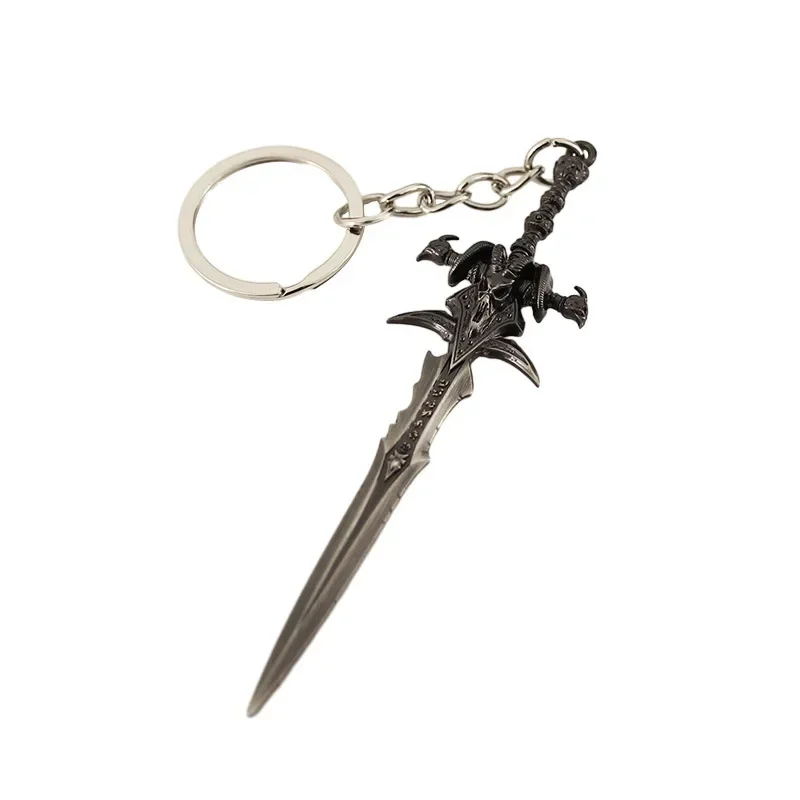 9cm World of Warcraft Frostmourne Weapon Keychains Alloy Swords Karambit  Model Peripheral Butterfly Knife Melee Gift Toys Game 6