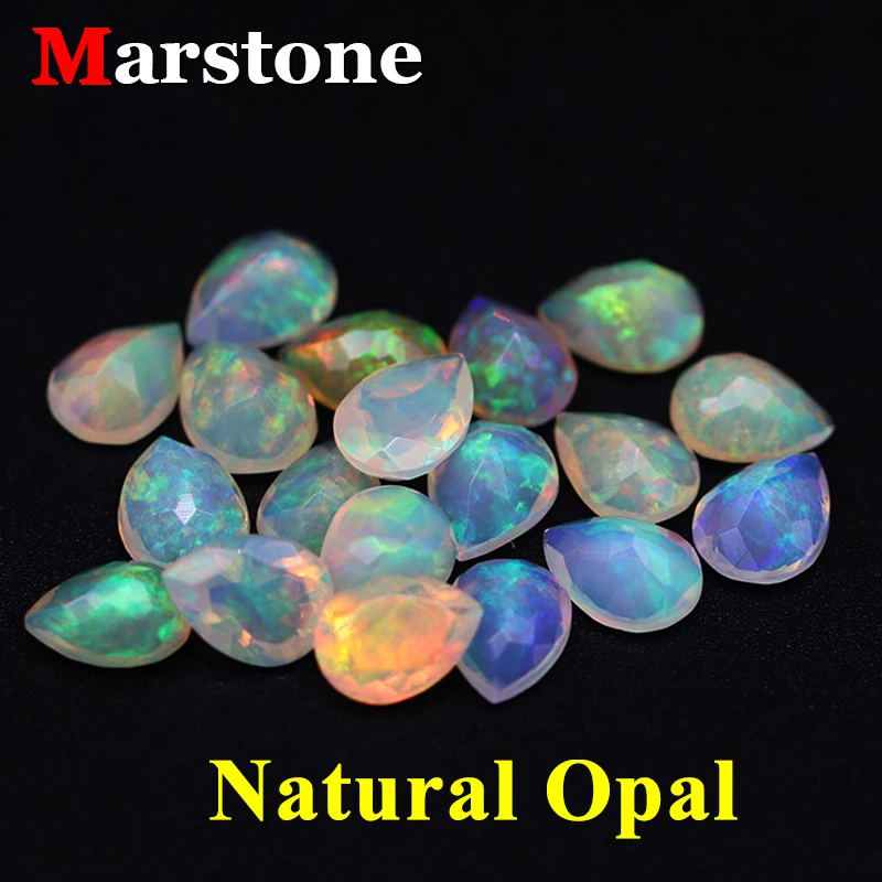 Natural Opal Faceted Oval Round Cushion Pear Emerald Cut Loose Gemstone for 18K Gold Jewelry Making and Collection