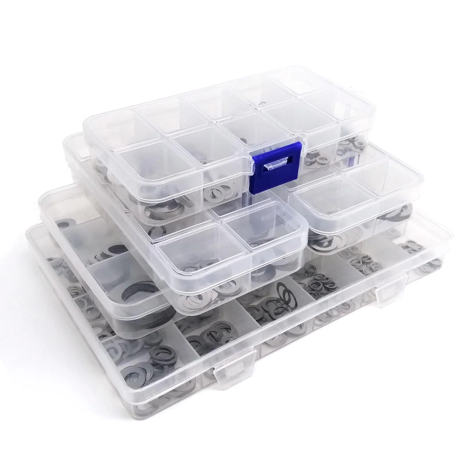 Ultra Thin Stainless Steel Shim Washer Assortment Kit – Mix Sizes 0.1mm to 0.3mm