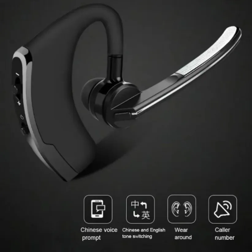 V8 Earphone Wireless Stereo HD Headphones V9 Bluetooth Handsfree In-Car Kit With Mic For IPhone Samsung Huawei Phone_voghion.com