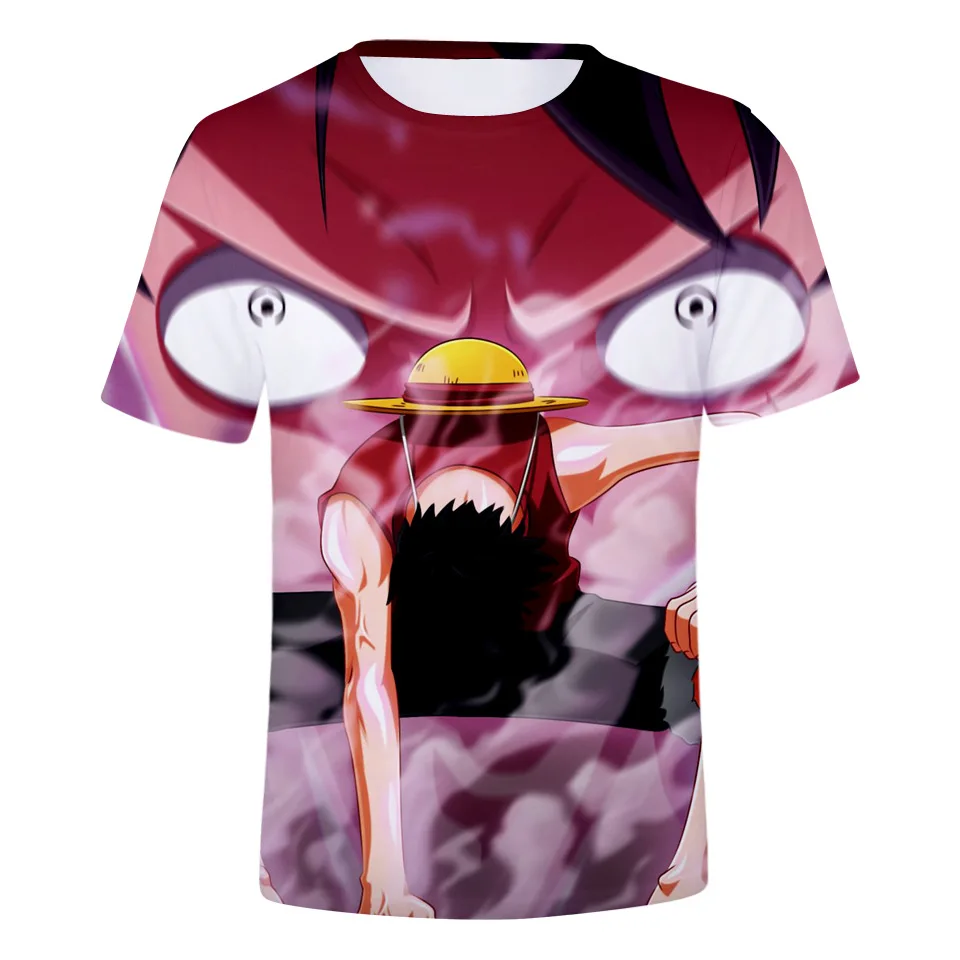 Unisex One Piece Katakuri T-Shirt, Crianças, Menino, Menina, Zoro, 3D,  Casual, Verão, Homens, Mulheres, Desenhos