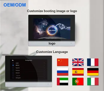 Sistema de intercomunicación de vídeo de 7 pulgadas para 2 hogares 2
