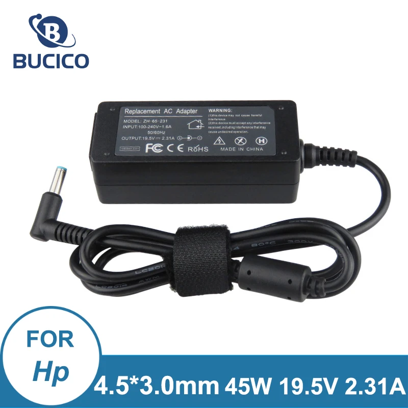 Laptop Charger 45W 19.5V 2.31A 4.5*3.0MM For HP Stream X360 13 14 Pavilion 854054-001 741727-001 740015-001 740015-002
