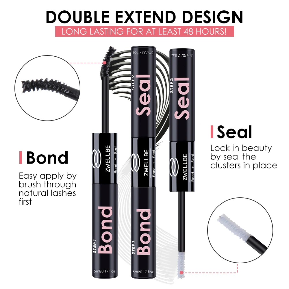 Lash Glue Lash Extension Kit Lash Bond and Seal 10ml Individual Lashes Glue Seal Super Strong Hold Remover 5ml Tweezers