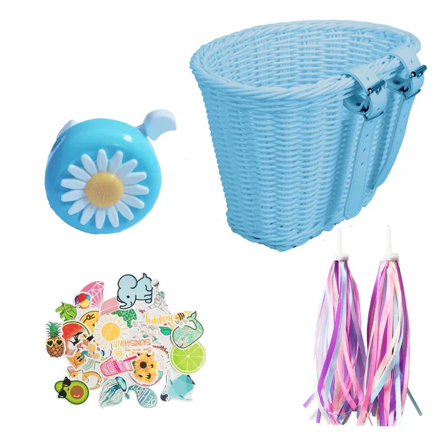 Bike Basket Kids Bicycle Basket Kid's Bicycle Basket Girls Bicycle Basket Waterproof Woven Children's Bicycle Basket Children's 1