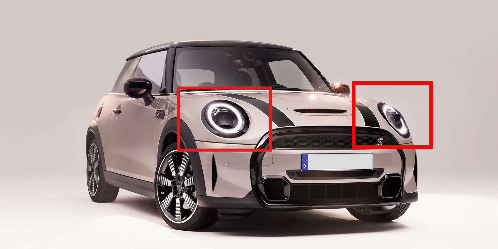 R56系 ヘッドライトリング & テールライトトリム ブラック ミニ