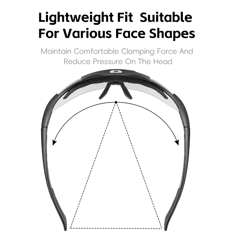 WEST BIKING Photochromic Cycling Glasses Lightweight Outdoor Sport Climbing Fishing Driving Sunglasses Windproof Goggles Eyewear