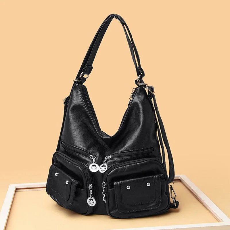 Casual Large Capacity Hobos Bag For Women Travel Shoulder Bags Female Multifunctional Handbag
