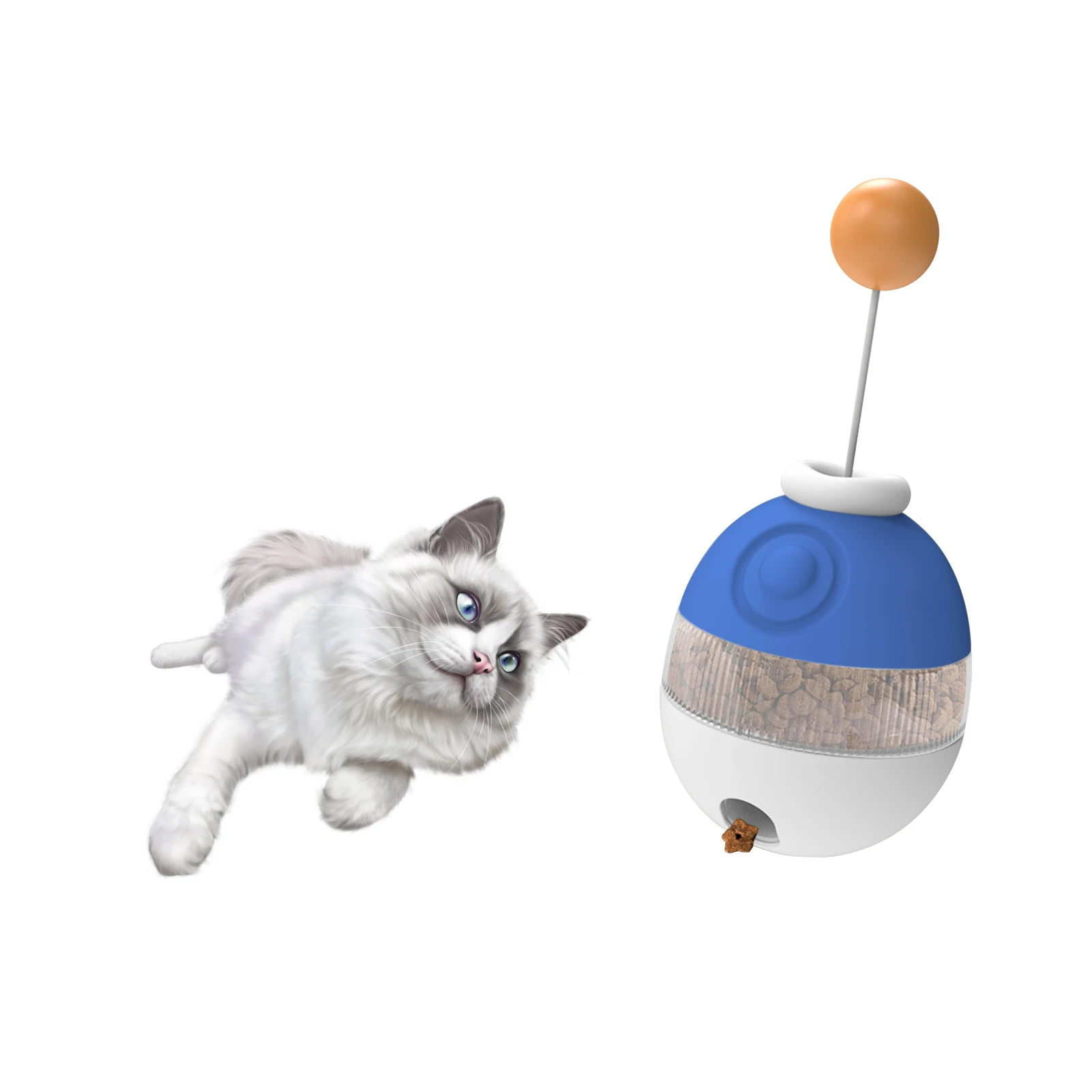 Electronic Pet Cat Toy Smart Automatic Funny Cat Exercise Toy Electric Rotating Kitten Toys Butterfly Cat Stick Interactive Toy