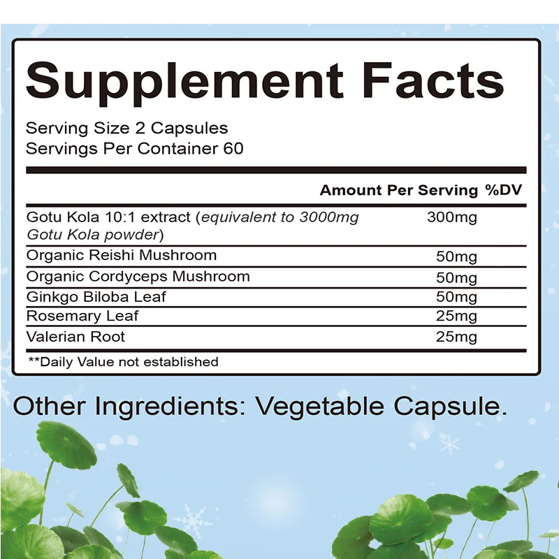 Gotu Kola Improve Cognitive Function and Skin Health Integrity Support The Immune System