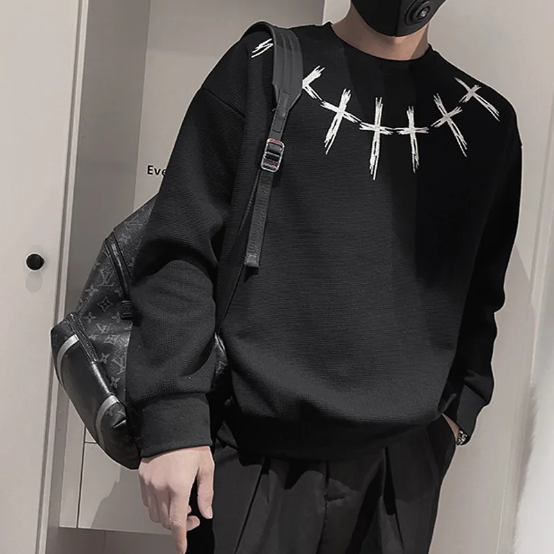 

2022 Spring Autumn Men New Long Sleeve Print Hoodies Male Casual Pullover Sweatshirts Men O-Neck Streetwear Tops Clothing G316