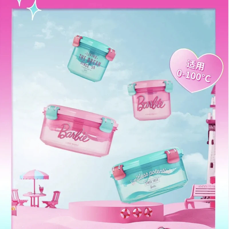 

MINISO Барби, 65 юбилей, серия Sparkle, Салатница из полипропилена, фотоемкость для хранения фруктов