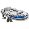 Excursion Inflatable Boat Series: Includes Deluxe 54in Boat Oars and High-Output Pump – SuperTough PVC 2