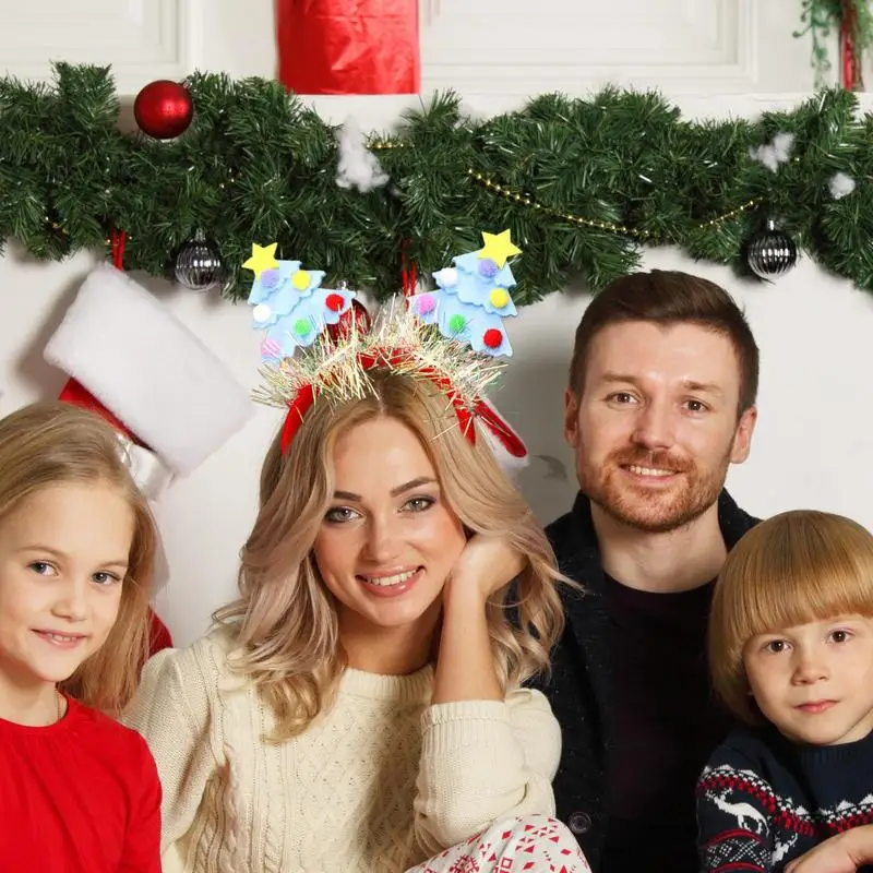 Party Favors Headbands Christmas Tree Hairband For Cosplay Decorative Christmas Hair Hoops For Party Family Reunion